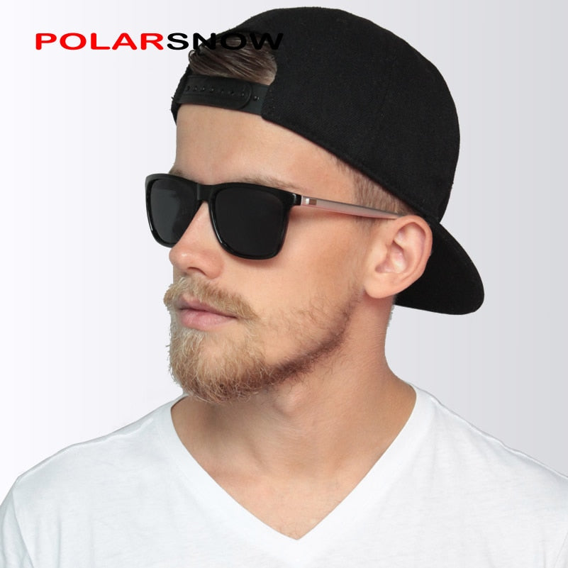 POLARSNOW Aluminum Polarized Sunglasses Men