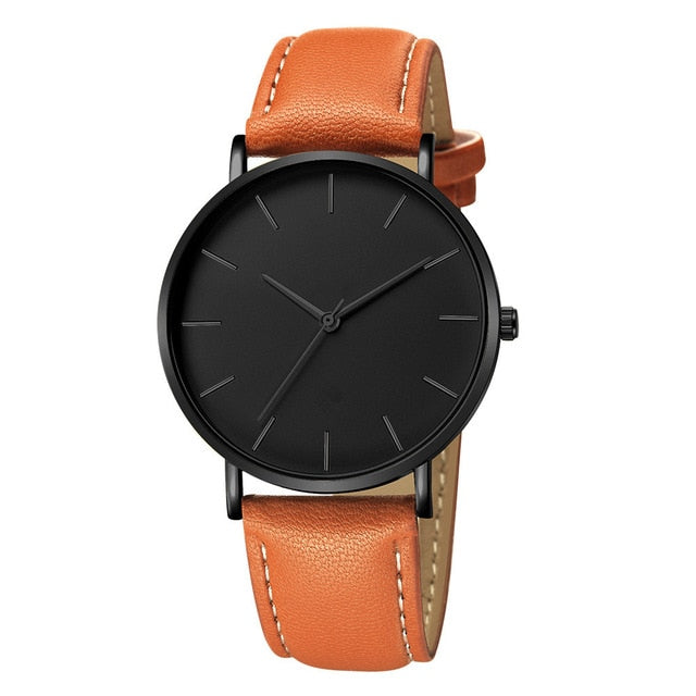 Watch mens Leather