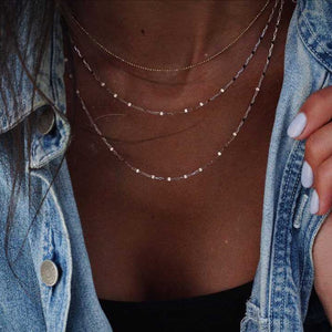 Star Moon Crystal Necklace for Women