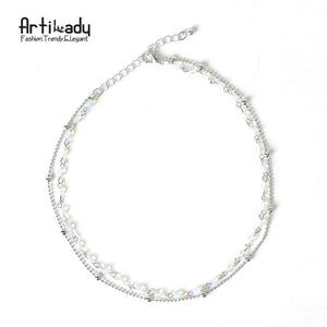Artilady stone beads necklaces for women